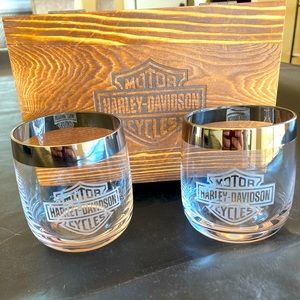 Harley Davidson Whiskey Glass Set (pair)
